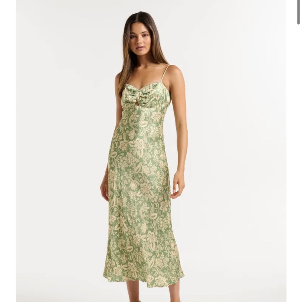 Ever New Green Floral Dress